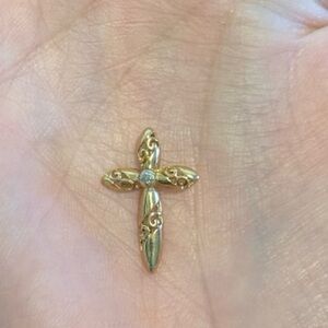 925 Sterling Silver Gold Plated Cross Pendant